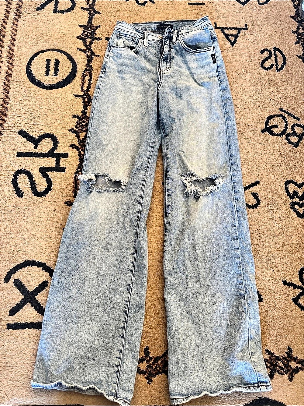 Silver Jeans Co. Highly Desirable Trouser. Wide Leg Jeans Waist 28/L33 Blue